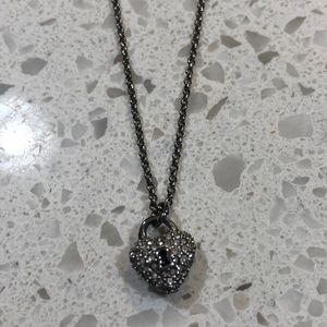 Juicy Couture gunmetal heart necklace